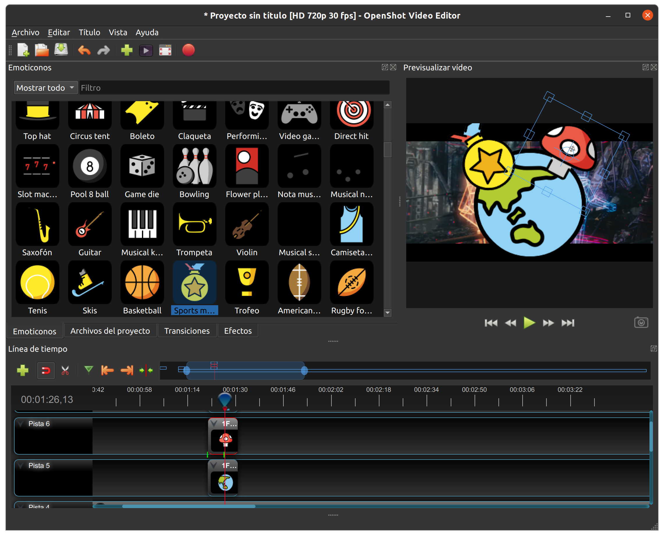 openshot video editor mute track