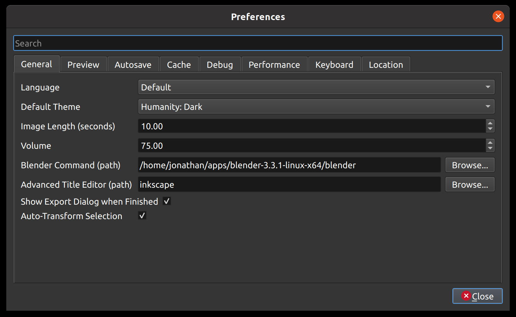 Preferences â€” OpenShot Video Editor 3.1.1 documentation