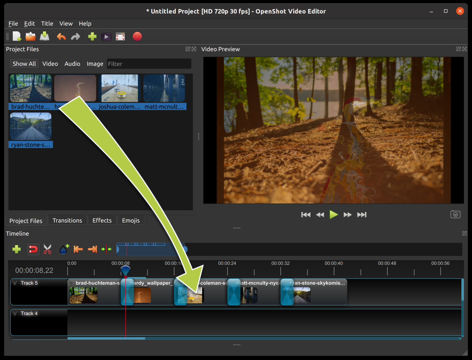 add text to a video on openshot video editor